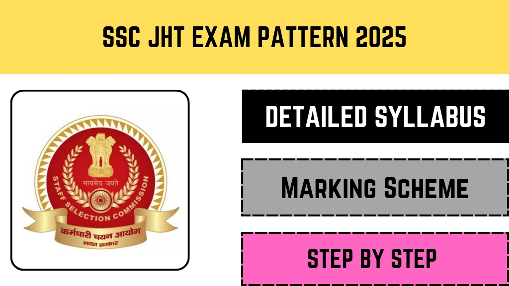 SSC JHT Exam Pattern 2025