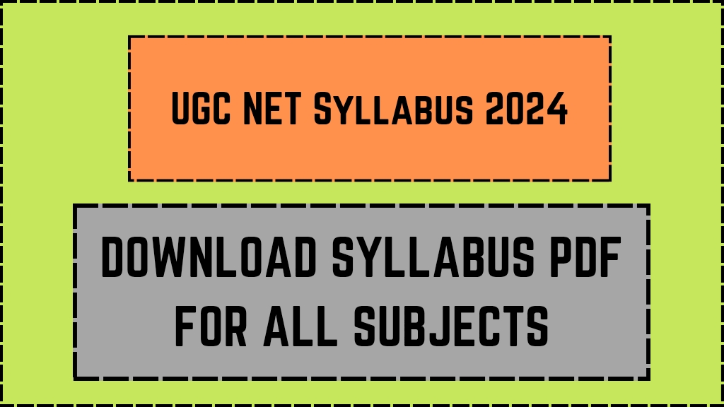 UGC NET Syllabus 2024